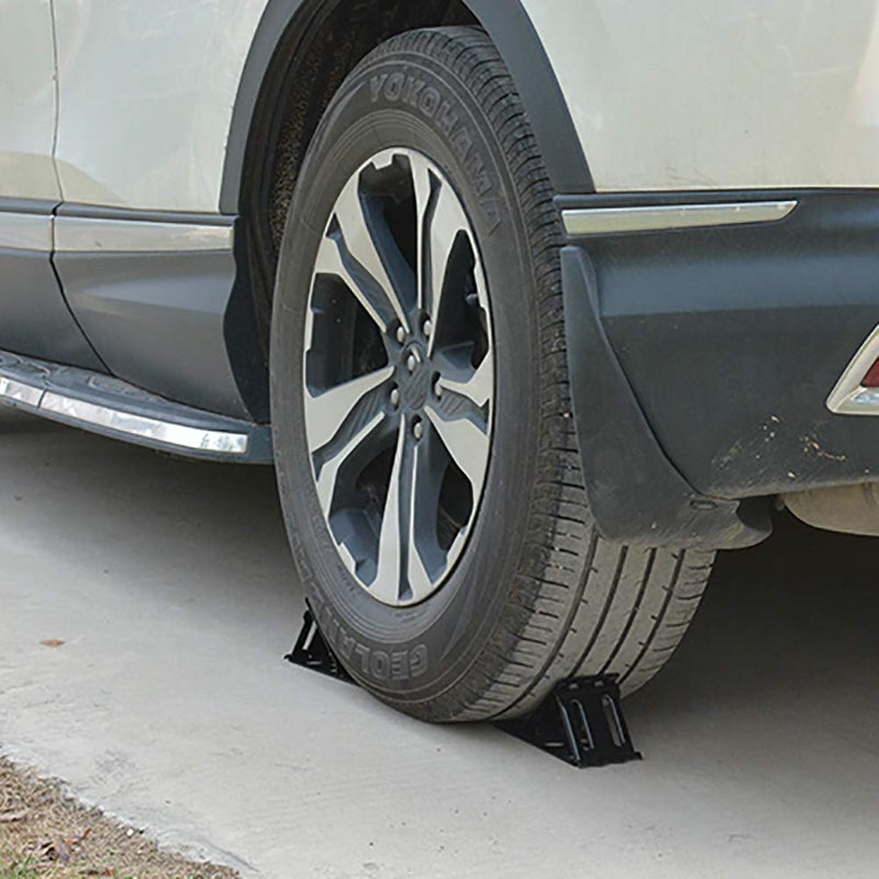 YOKOKO 2 PCS Wheel Chocks, Heavy Duty Metal Wheel Chock Blocks Foldable Tire Stoppers for Automotive, Car, SUV, Trailer, RV, Trucks & Camper - Image 5